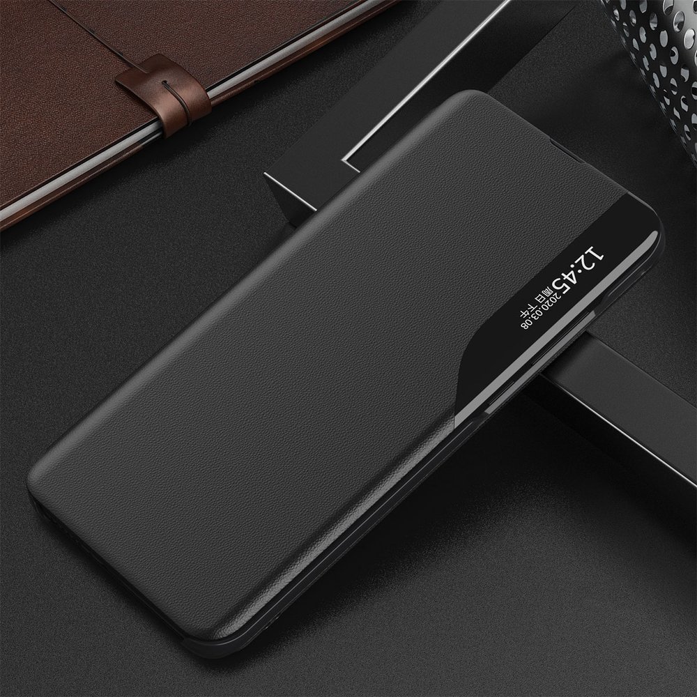 Side Clear View Standing Cover za Samsung Galaxy A51 črni
