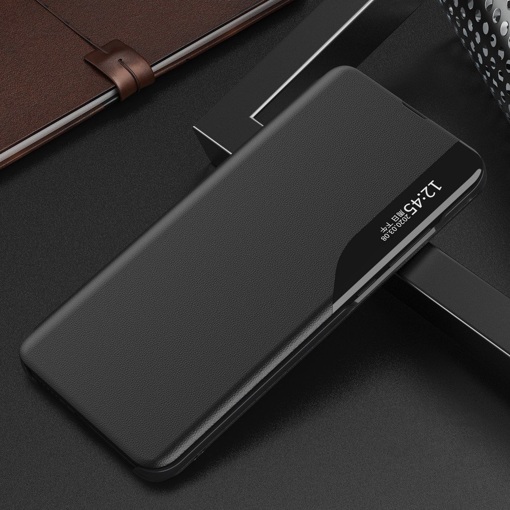 Side Clear View Standing Cover za Samsung Galaxy A50 črni