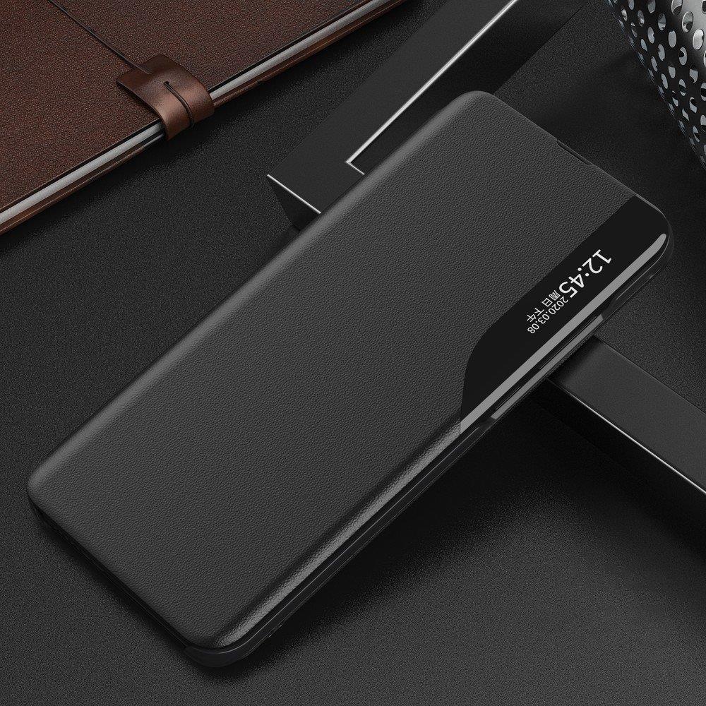Side Clear View Standing Cover za Huawei P30 Lite črni