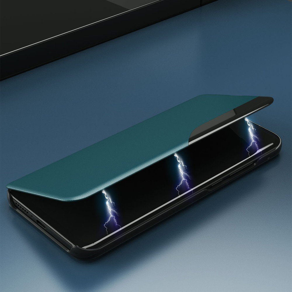 Side Clear View Standing Cover za Xiaomi Mi 10T/10T Pro zeleni