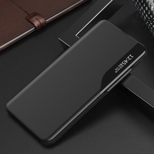 Side Clear View Standing Cover za Xiaomi Redmi 9A Črni