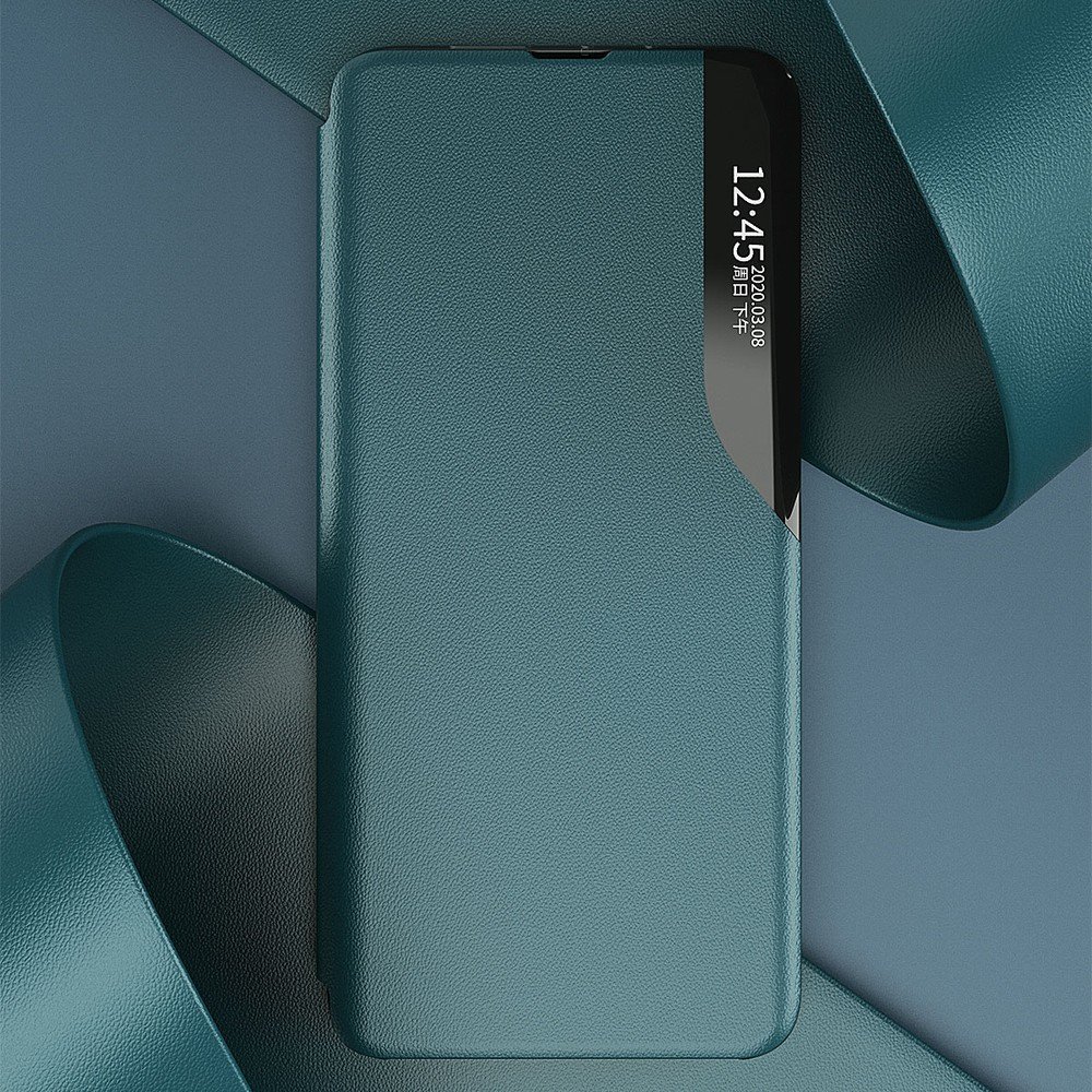 Side Clear View Standing Cover za Xiaomi Redmi 9A Zeleni