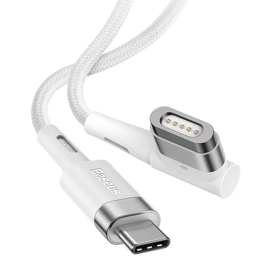 Baseus® CATXC-W02 Magnetni MacBook Type C 60W kabel 2M beli (L-oblika)