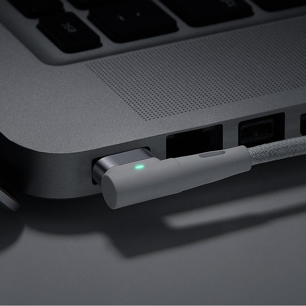 Baseus® CATXC-W02 Magnetni MacBook Type C 60W kabel 2M beli (L-oblika)