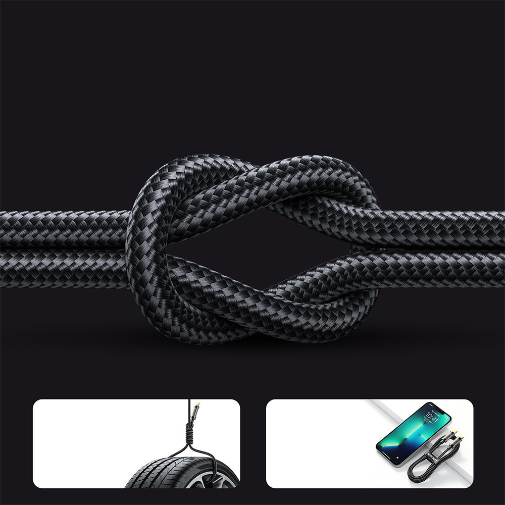 JOYROOM® S-UC027A12 Pleteni Type C Kabel 1.2M Črni