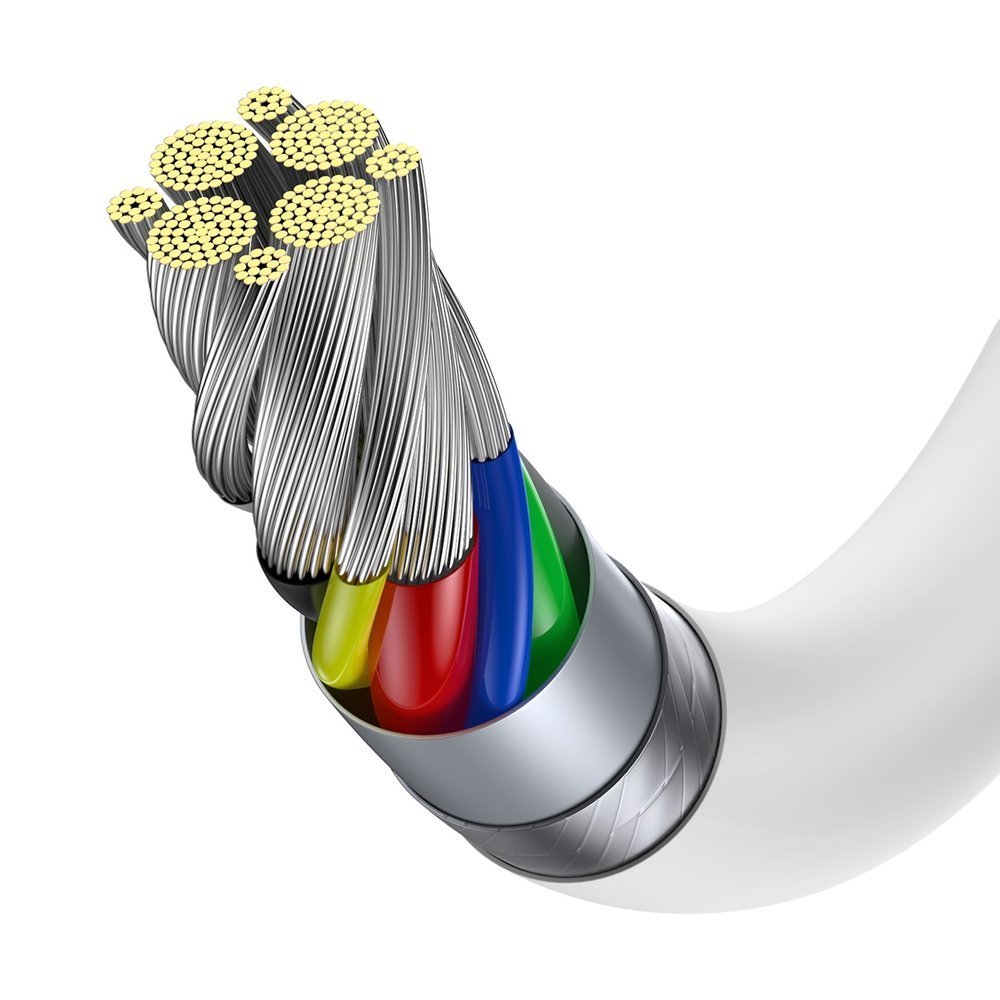 Baseus® CATYS-C02 Silikonski Type C to Type C Kabel 2M 100W Beli