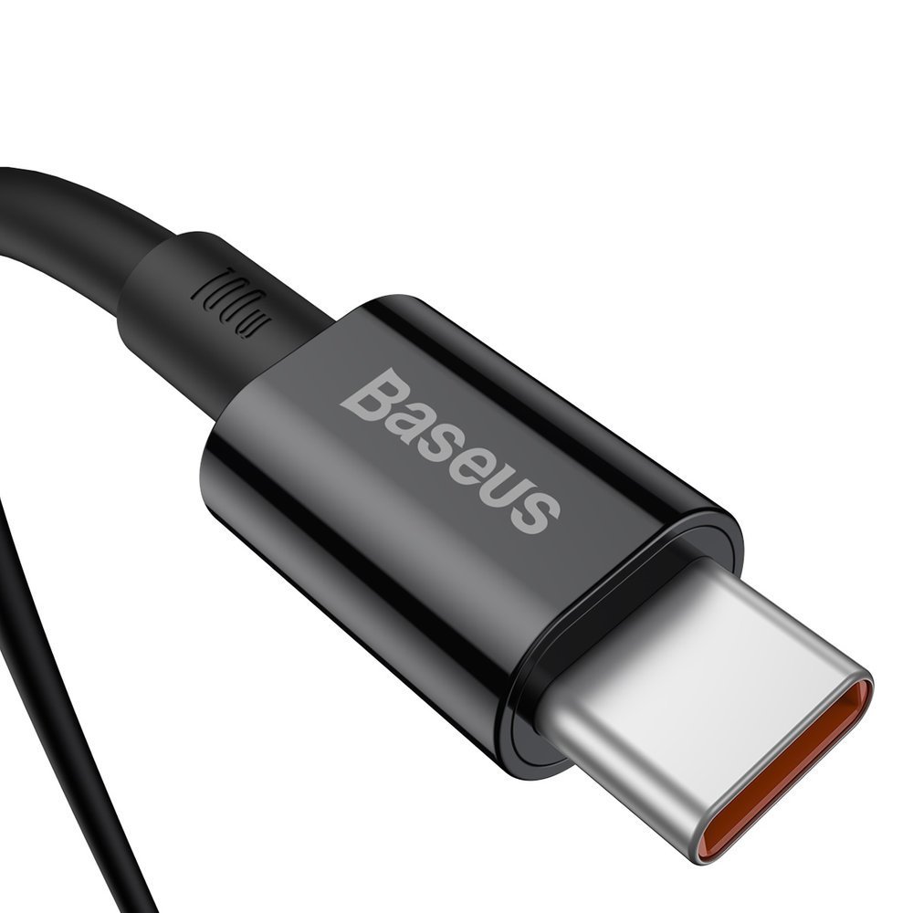 Baseus® CATYS-C01 Silikonski Type C to Type C Kabel 2M 100W Črni