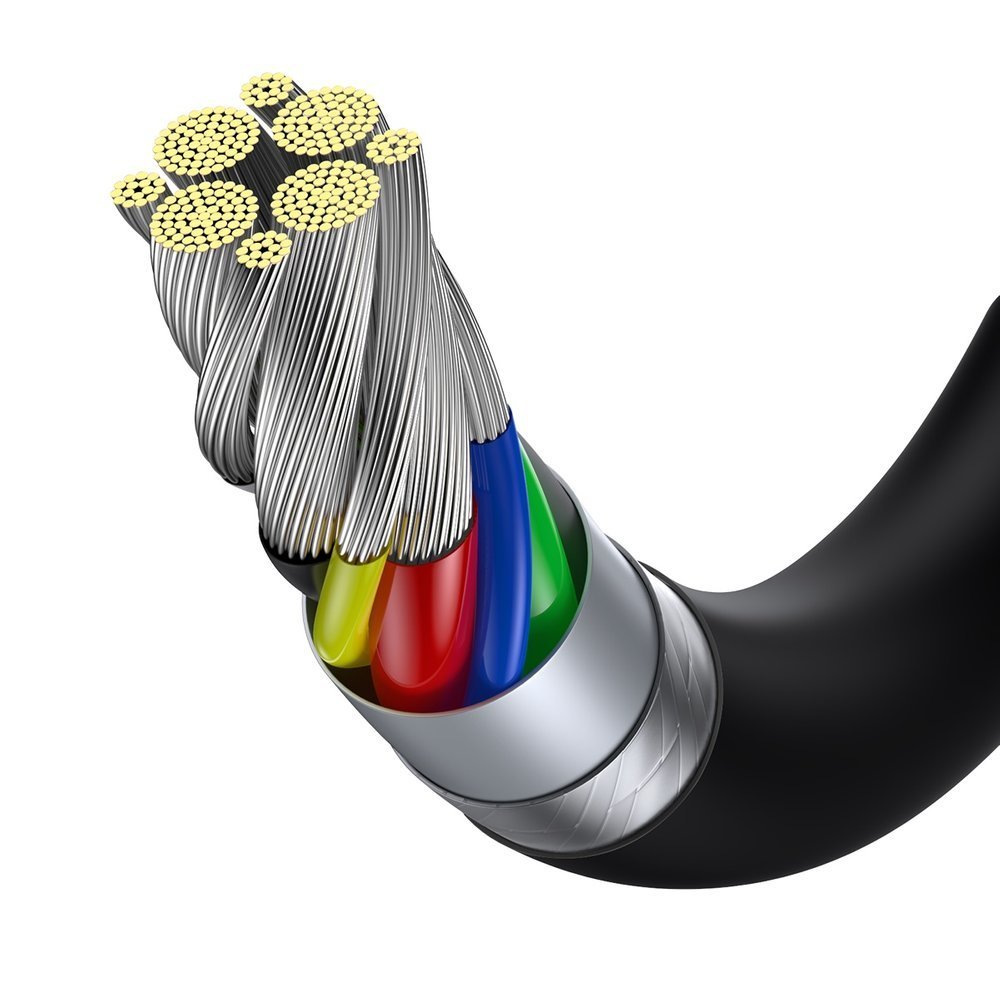 Baseus® CATYS-C01 Silikonski Type C to Type C Kabel 2M 100W Črni