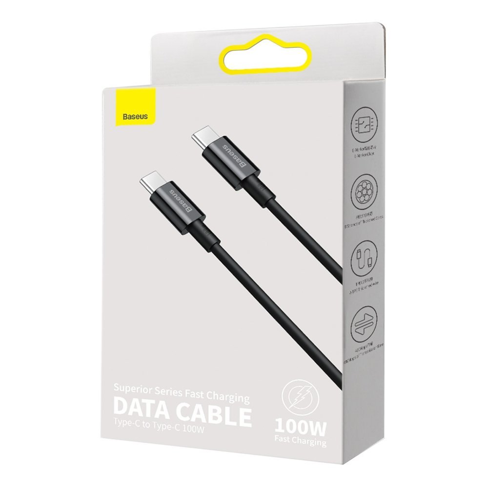 Baseus® CATLYS-A01 Silikonski Lightning to Type C Kabel 1M 20W Črni