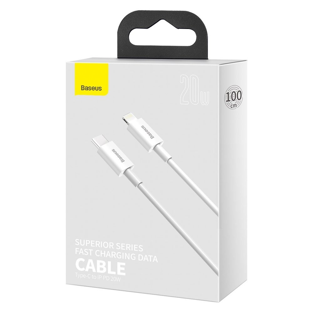 Baseus® CATLYS-A02 Silikonski Lightning to Type C Kabel 1M 20W Beli
