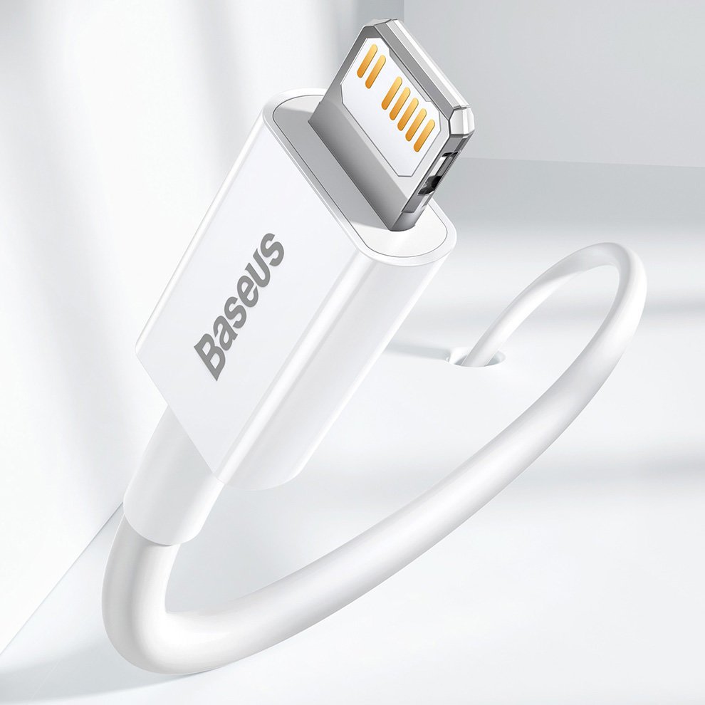 Baseus® CATLYS-A02 Silikonski Lightning to Type C Kabel 1M 20W Beli