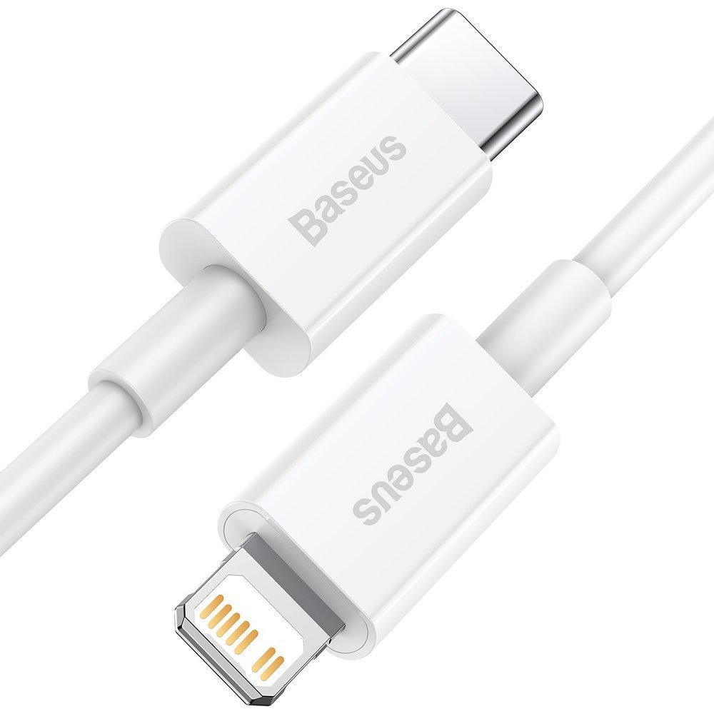 Baseus® CATLYS-A02 Silikonski Lightning to Type C Kabel 1M 20W Beli