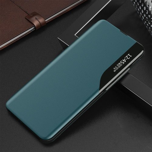 Side Clear View Standing Cover za Samsung Galaxy S23 Ultra Zeleni